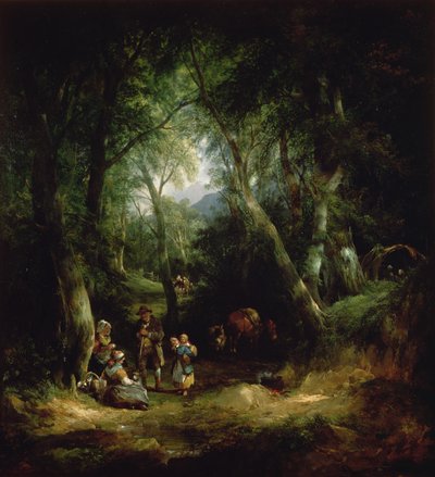 Campamento gitano en el Nuevo Bosque, siglo XIX de William Joseph Shayer